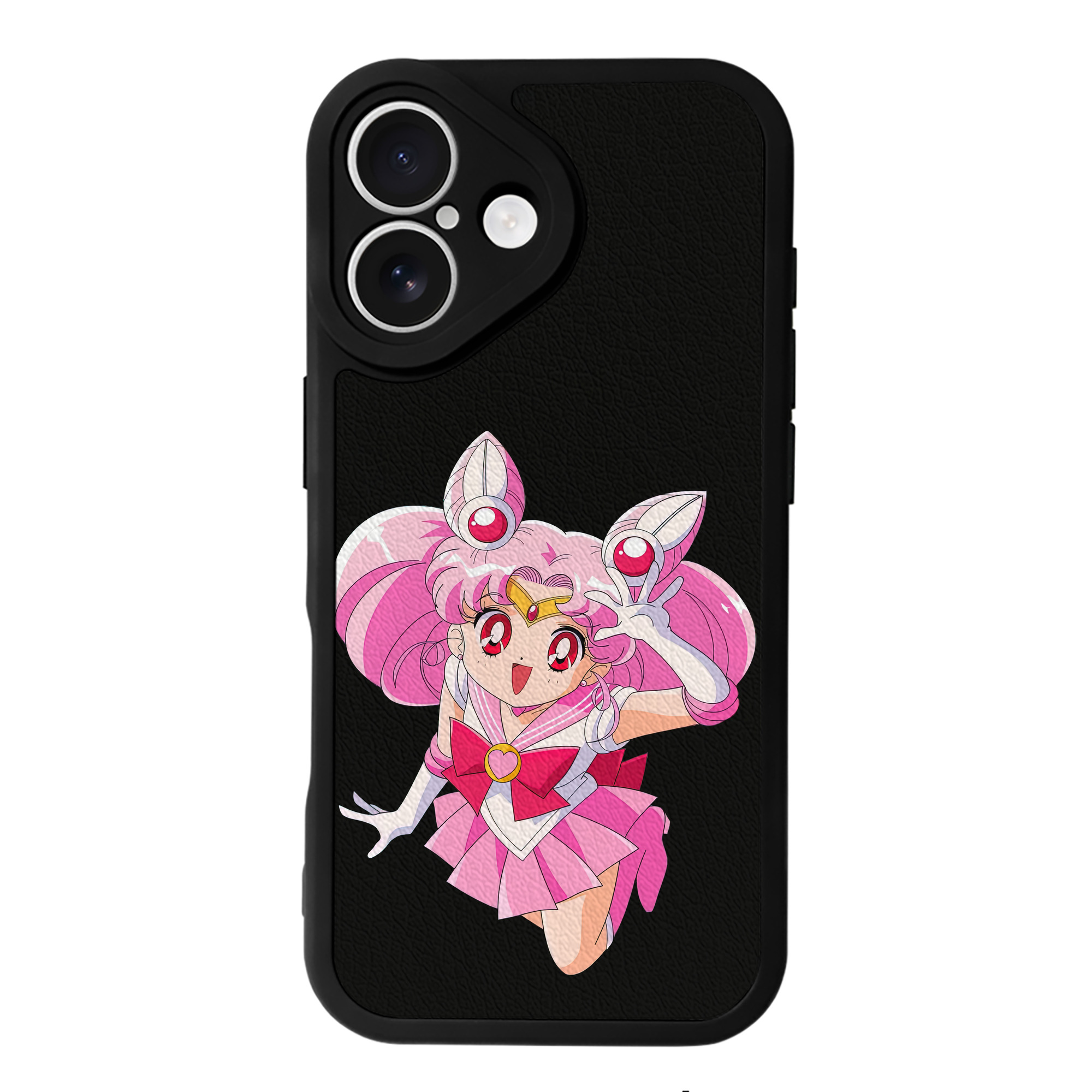（画像用） 美少女戦士セーラームーン ちびうさ Sailor Moon Chibiusa Tsukino Usagi Small Lady Serenity 【iPhone 16シリーズ対応】シリコンスマホケース（レザー調） 材質：シリコン
